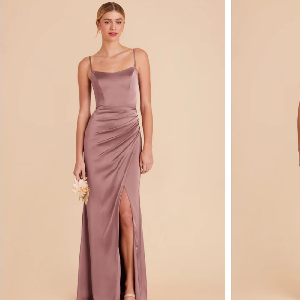 Birdy Grey Dark Mauve Matte Satin Anne Dress